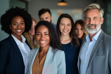 Fototapeta premium Group portrait of smiling business people