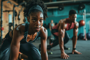 Intense Fitness Training at a Modern Gym Featuring Young Athletes