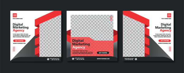 	
Digital business marketing banner for social media post template