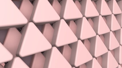 Pink 3d background with triangular tiles