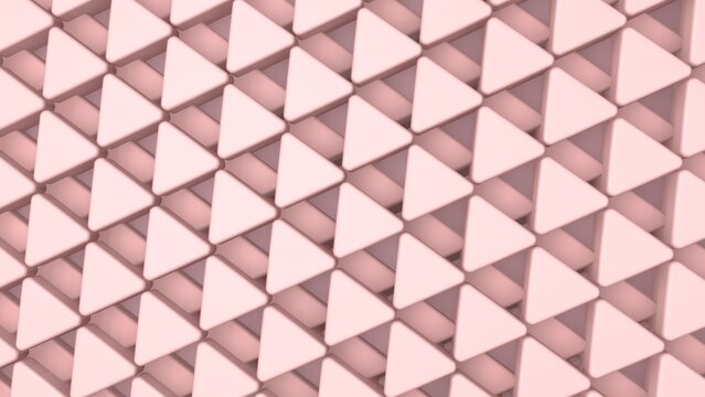 Pink 3d background with triangular tiles