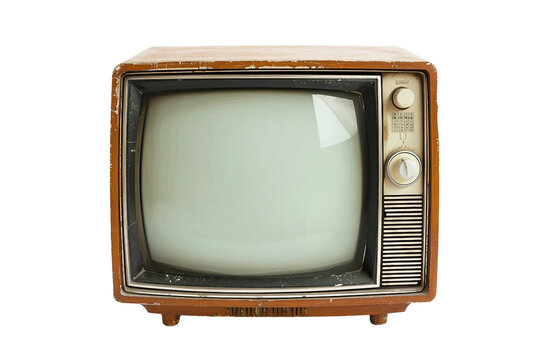Retro TV on Transparent Background, PNG, Generative Ai