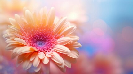 AI generated illustration of a pink gerbera on a blurry background