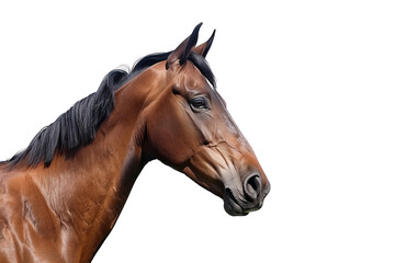 Chocolate Charger Brown Horse on Transparent Background, PNG, Generative Ai