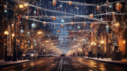 Fototapeta na wymiar glowing holiday lights transparent