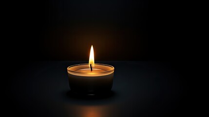 Obraz na płótnie Canvas glow candle in dark
