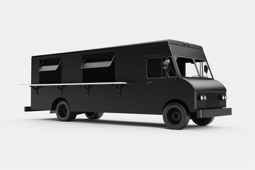 camper van isolated on white