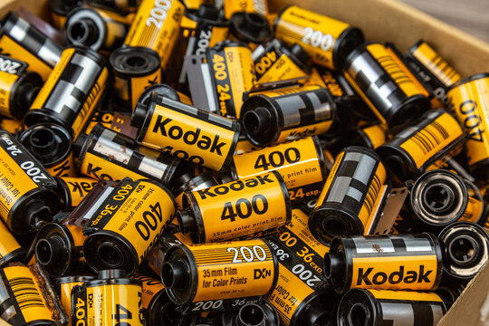 A lot of Kodak film cartridge.  :Latvia, Talsi, february 5, 2024