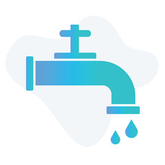 Professional Plumbing Service Icon. Detailed Water Pipe Icon. Clean and Simple Faucet Icon..Detailed Water Pipe Icon.Clean & Simple Faucet Icon