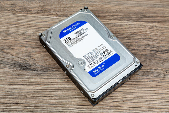 western digital 2tb wd blue pc hard drive :Latvia, Talsi, february 5, 2024