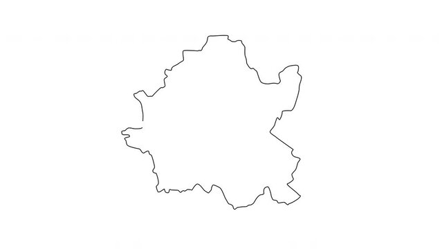 animated sketch of the map of Wolverhampton in England