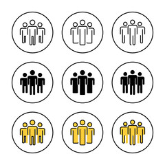 People icon set vector. person sign and symbol. User Icon vector