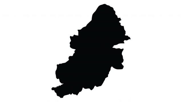 Animation forming a map of Birmingham in England