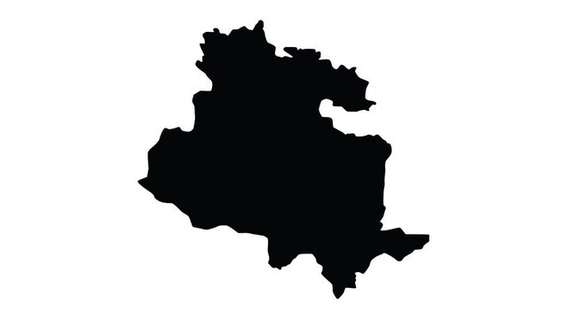 Animation forming a map of Bradford in England