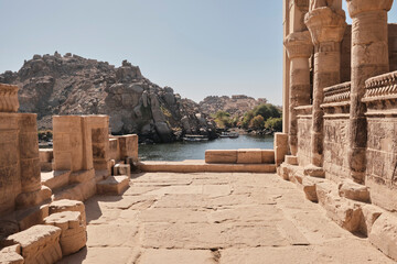 The Ruins of the Philae Temple, Aswan, Egypt.