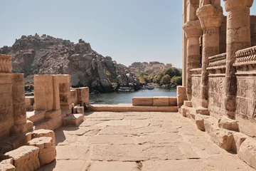 Foto op Canvas The Ruins of the Philae Temple, Aswan, Egypt. © Motaz