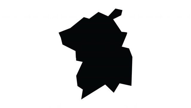 animation forming a map of Cambridge in England