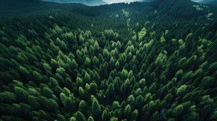 Fototapeta na wymiar Aerial photography forest. Summer warm sun light forest aerial view.