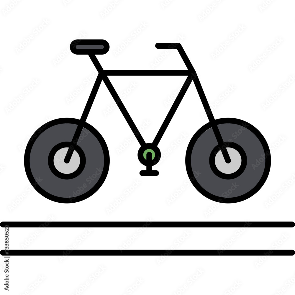 Sticker bicyle icon