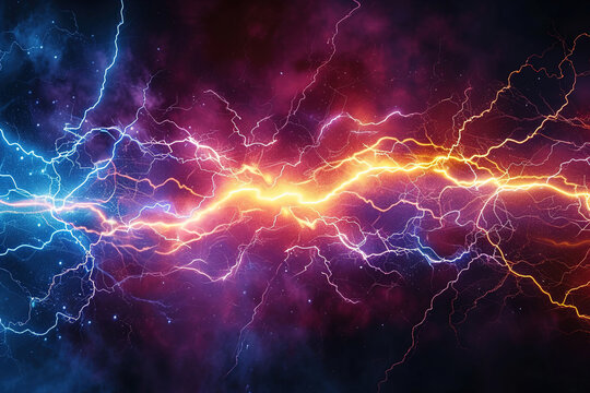 Sparks and intense light erupt as electrical current leaps across a gap, creating powerful voltaic arc.