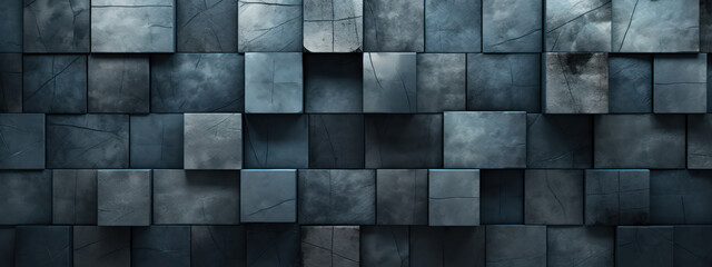 Geometric Architectural Abstract: Blocky Perspectives on a Futuristic Textured Surface