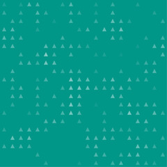 Abstract seamless geometric pattern. Mosaic background of white triangles. Evenly spaced  shapes of different color. Vector illustration on teal background