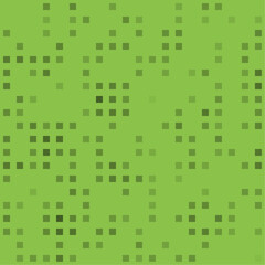 Abstract seamless geometric pattern. Mosaic background of black squares. Evenly spaced  shapes of different color. Vector illustration on light green background
