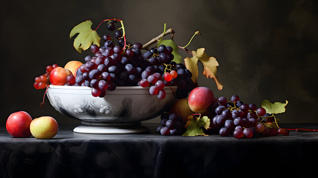 still life with grapes,,

Free vector lacrima grapes from pomona italiana illustration
