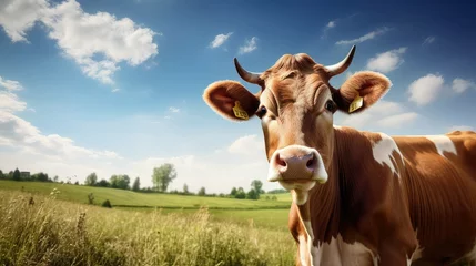 Rolgordijnen beef cow background © PikePicture