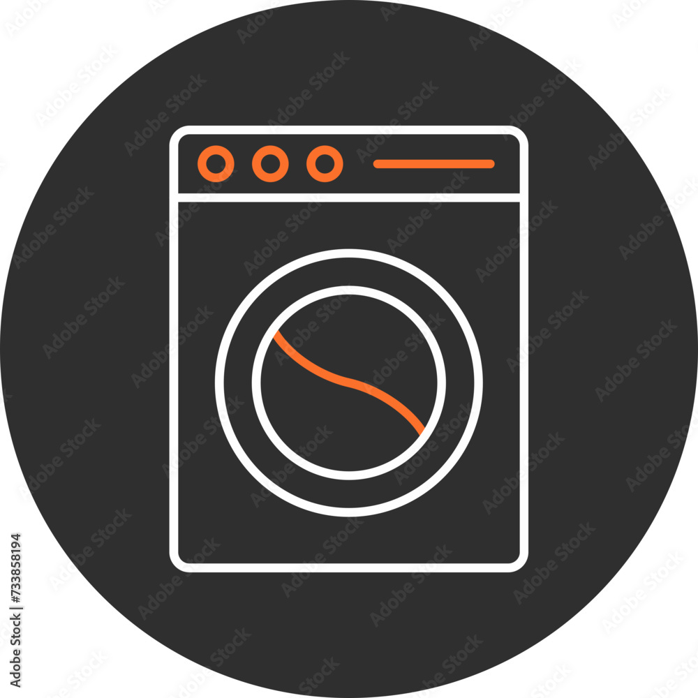 Wall mural Laundry Icon