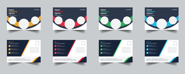 Modern Creative Corporate Post Card Template, Vector Template for Opening Invitation Editable, Professional Business Postcard Design, Event Card Design, Invitation Design, Direct Mail EDDM Template