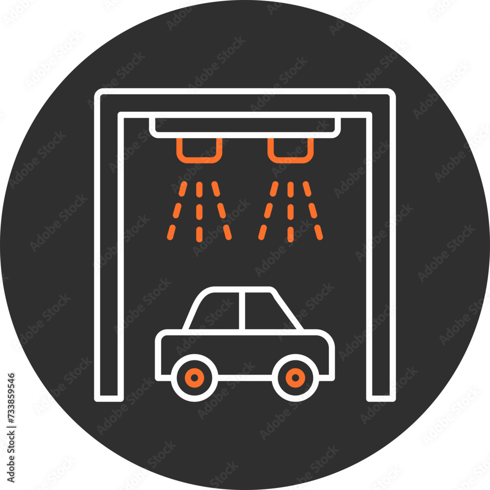 Poster car wash icon