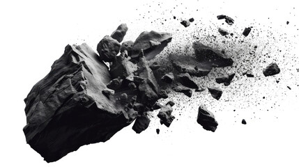 Black and White Photo of a Rock