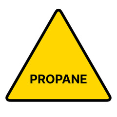 Obraz premium Propane Gas Warning Triangle Sign Sticker Label Placard Symbol On Transparent Background. Safety Caution Alert Sign