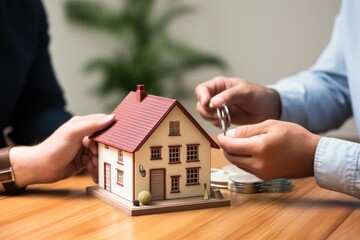 House model a background, real estate and mortgage concept