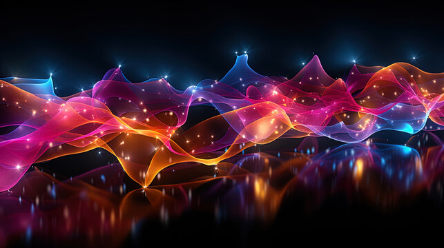 A modern neon transition, which is like a line connecting our world with other dimensi