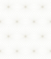 Fototapeta premium Vector seamless pattern. Modern stylish texture. Repeating geometric background. Striped monochrome bold hexagonal star. Tileable graphic design. Can be used as swatch for illustrator.