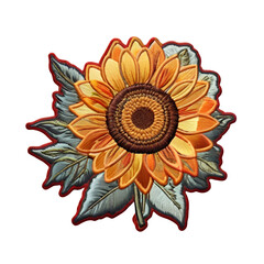 Beautiful sunflower illustration png.