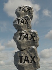 Fototapeta na wymiar 重い税のイメージ