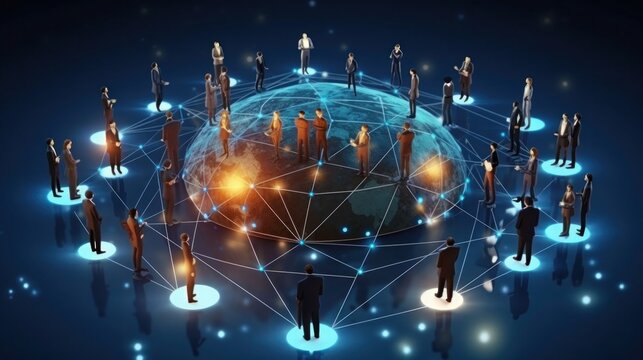 Business ecosystems and partnerships concept. Value of network and solution of creating new opportunities