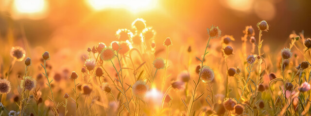 Beautiful flowers and sunlight
