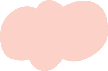 Pink cloud, cartoon style