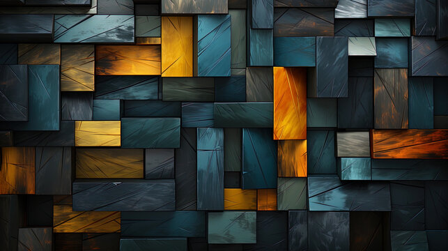 Photos of abstract cubism, where ruptures and mixing of forms create a feeling of internal move
