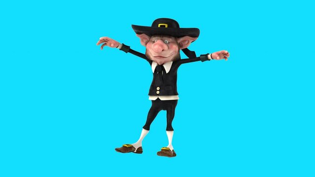 Fun 3D cartoon goblin dancing (with alpha channel)