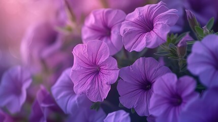Discover a harmonious haven where petunia blooms create a sanctuary of serenity and beauty.