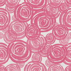 Cute pink rose flower watercolor seamless pattern.Floral minimal illustration style fabric texture background. Trendy design elements for decoration,celebration,print products.Digital hand painted.