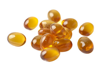 Oil Capsules on Transparent Background, PNG