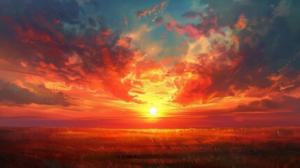 Glowing Sunset: Painting the Sky with Radiance