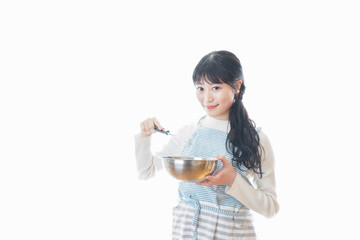 クッキング教室に通う若い女性