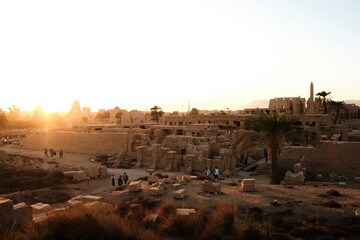 Sunset over the Karnak Temple, Luxor, Egypt